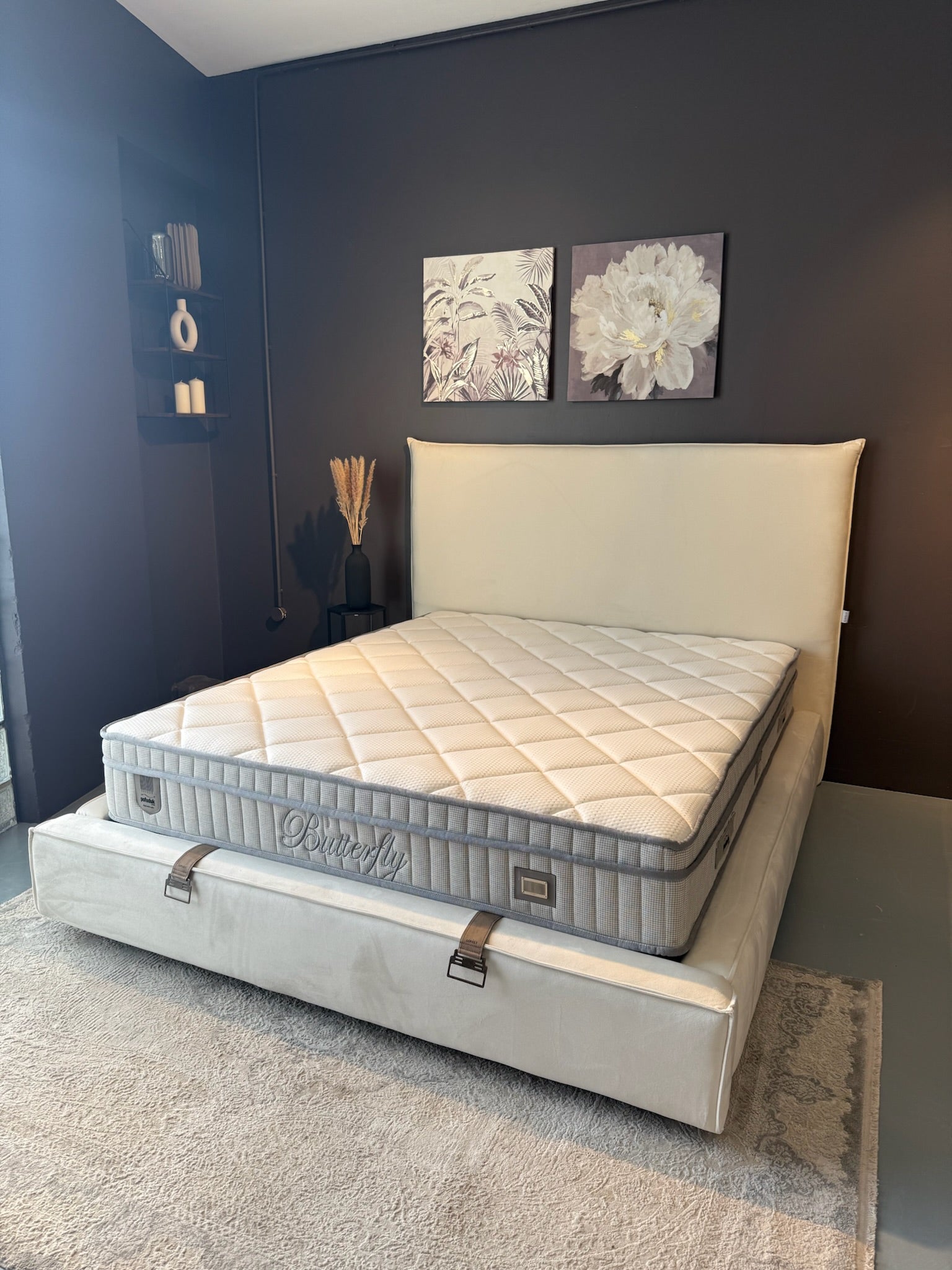 Lit double coffre en Velours – Lovely